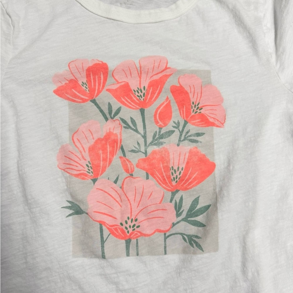 Old Navy short sleeved Floral Tee size medium everywhere t shirt - Picture 5 of 5